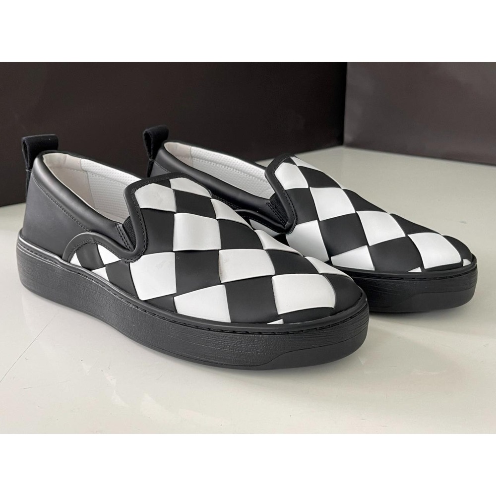 BOTTEGA VENETA 578393 Womens Bicolor Intrecciato Black/White Sneaker Shoe Eur 38 - Picture 11 of 12